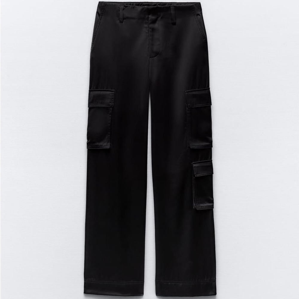 Zara satin effect cargos